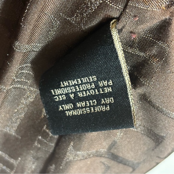 LADY HATHAWAY Sz L Blazer Jacket Suede Pockets Lined Pockets Flaw on Sleeve - Picture 8 of 10